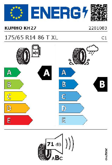 Étiquetage des pneus Kia  - kumho