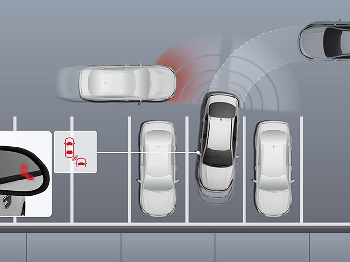 Kruisend verkeersdetectie achter