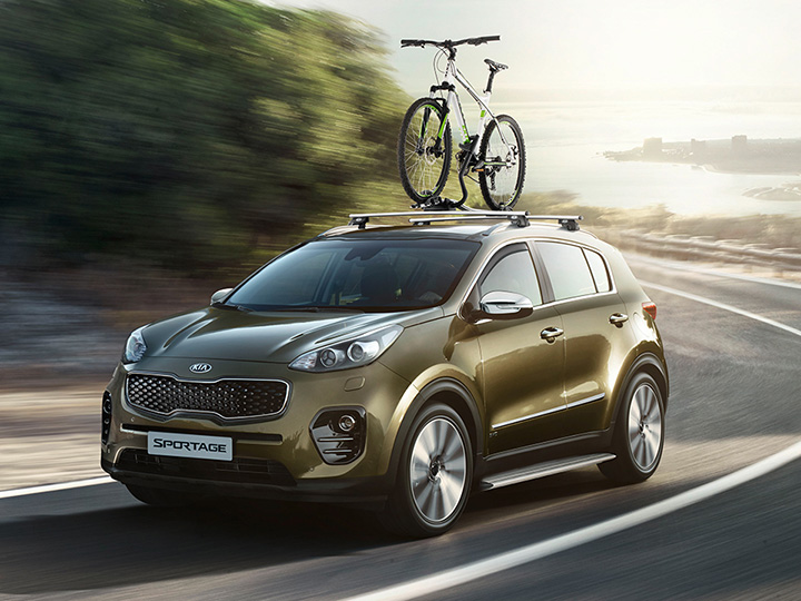 Kia Sportage équipée d'accessoires Kia d'origine.