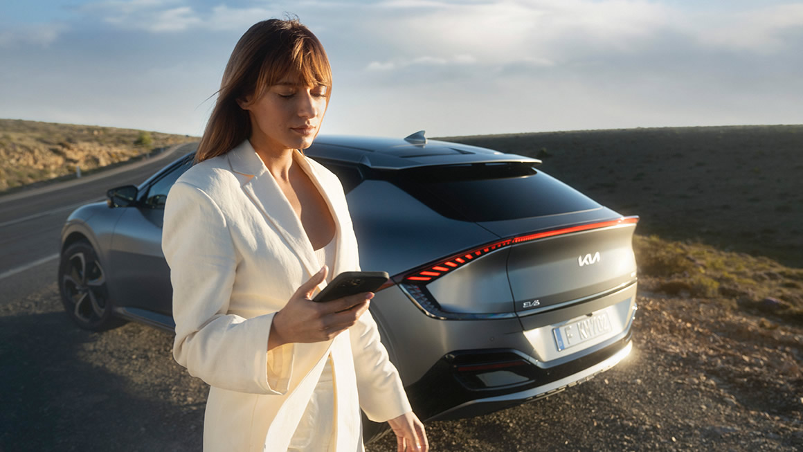 EV6 design seen from rear