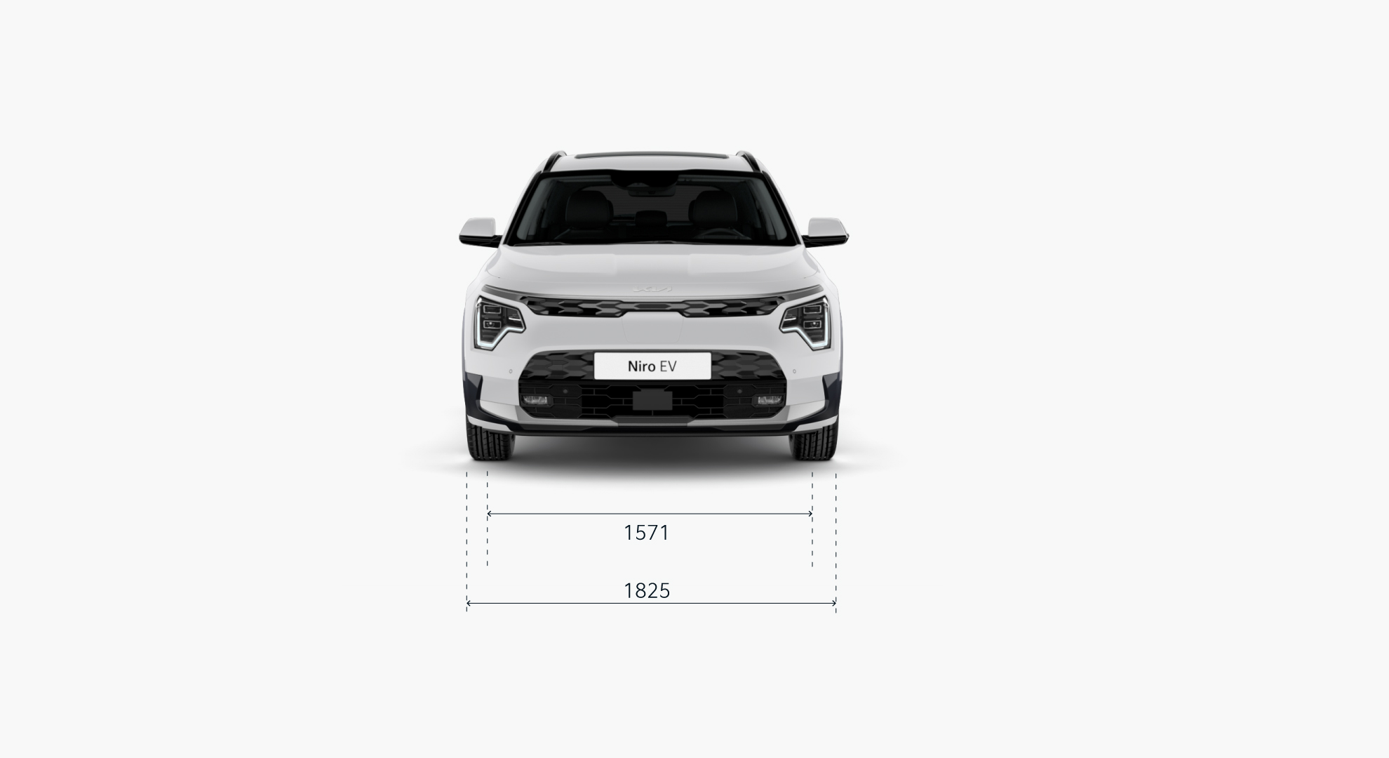 Kia Niro Dimensions front view