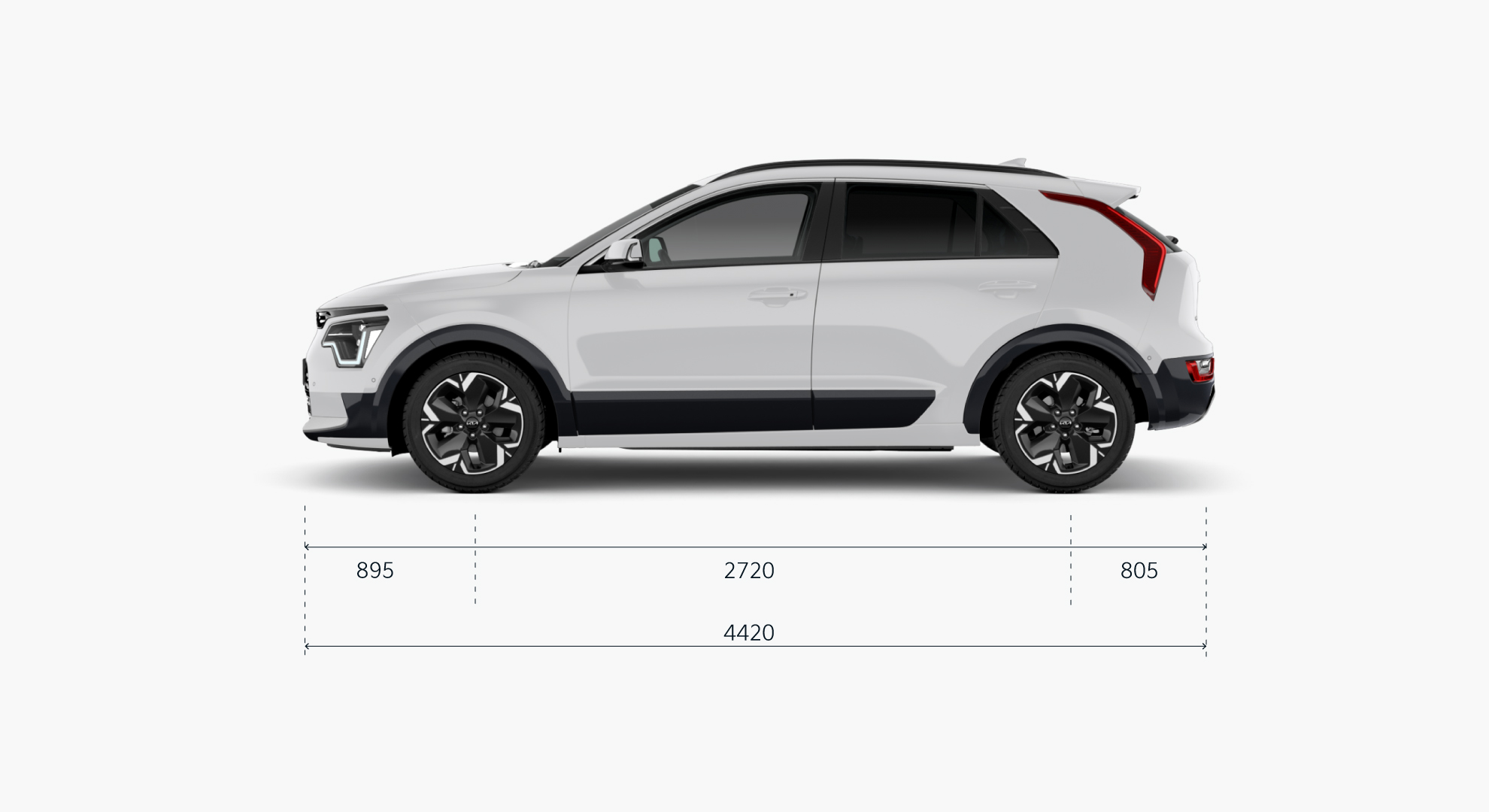 Kia Niro Dimensions side view