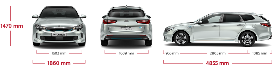 Kia Optima Sportswagon Plug-in Hybrid dimensions