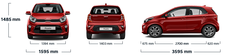 Kia Picanto dimensions