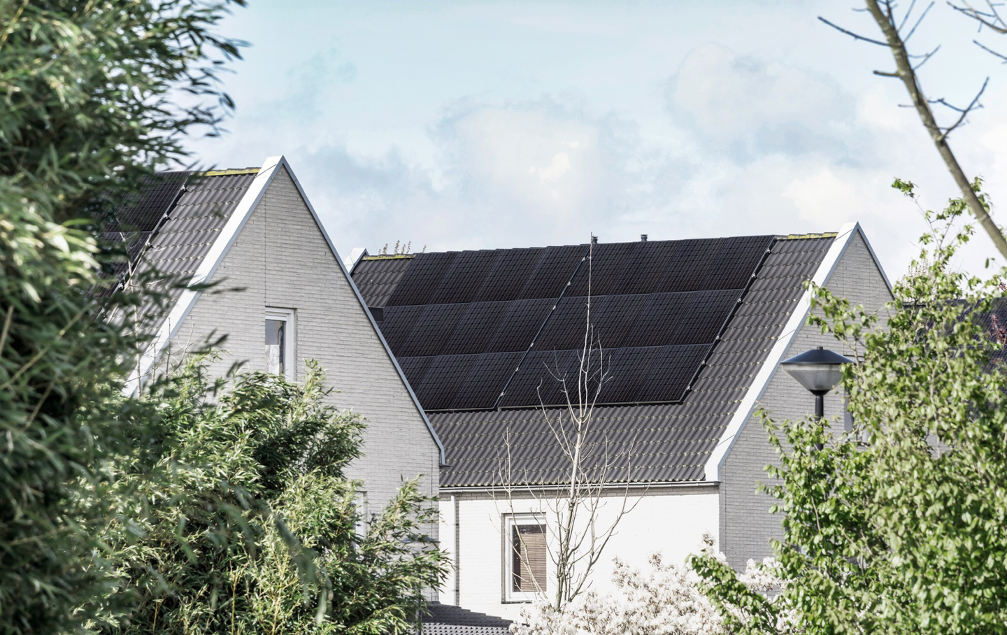 Visual zonnepanelen op dak