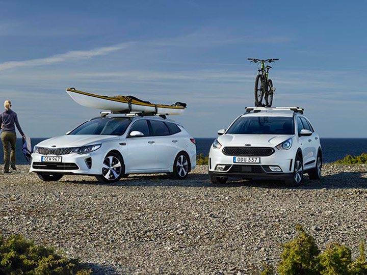 Kia Optima Sportswagon plug-in hybrid och Kia Niro plug-in hybrid