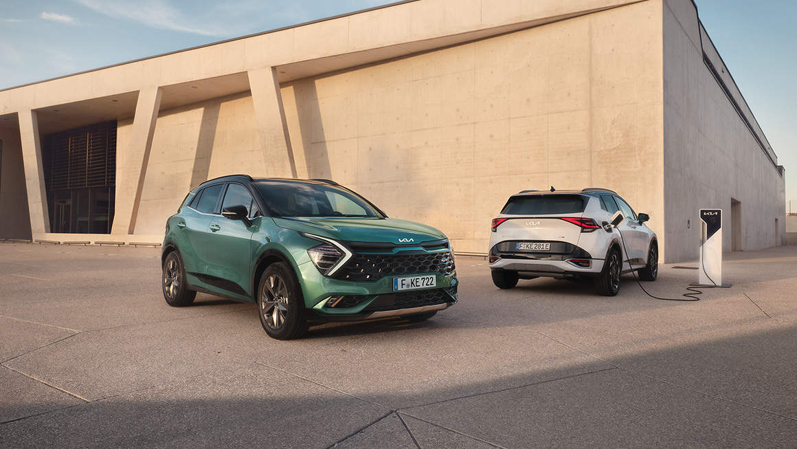 Kia Sportage showcasing commanding looks and plug-in charging capabilities 